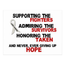 Supporting Admiring Honouring 3 LUNG CANCER Post Cards