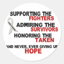 Supporting Admiring Honouring 3 LUNG CANCER Sticker