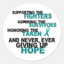 Supporting Admiring Honouring 3 OVARIAN CANCER Sticker