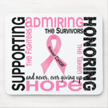 Supporting Admiring Honouring 9 Breast Cancer Mousepad