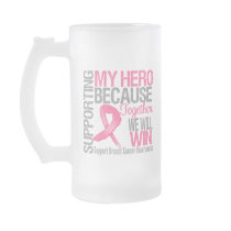 Supporting My Hero - Breast Cancer Awareness Coffee Mug