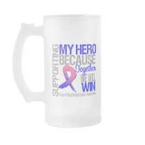 Supporting My Hero - Male Breast Cancer Awareness Coffee Mug
