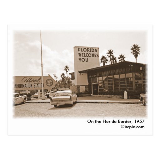 Sur la Floride Border, carte postale 1957