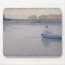 Sur la rivière, matin, 1896 tapis de souris