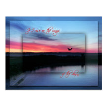 Sur les ailes de l'aube carte postale