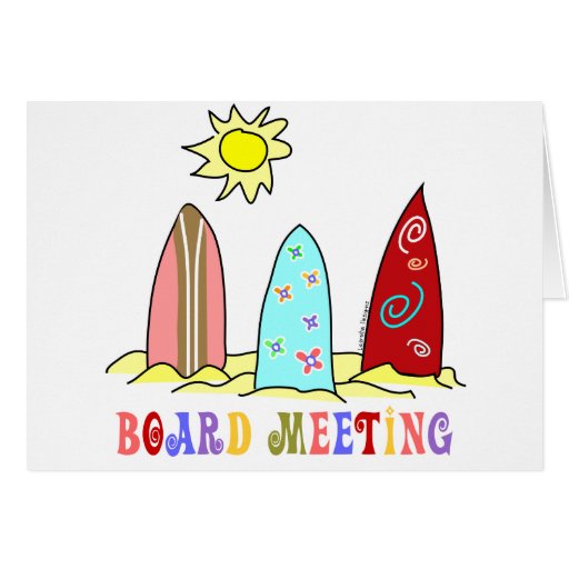Surf Board Meeting Cards | Zazzle