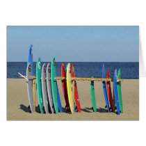 Surf boards Asbury Park NJ Beach Greeting Cards
