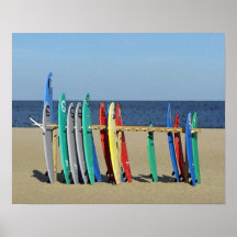 Surf boards Asbury Park NJ Beach Posters