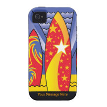 Surf Boards, Retro Art Deco iPhone 4/4S Case