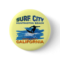 SURF CITY HUNTINGTON BEACH PINBACK BUTTONS