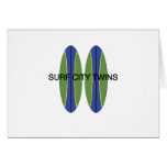 Surf City Twin Surfboards Greeting Card
