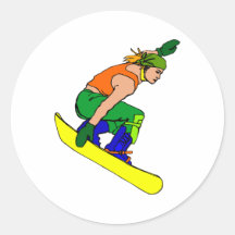 Surf des neiges inconditionnel gallon autocollant