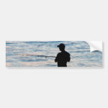 Surf Fishing At Dusk 6 Bumper Sticker