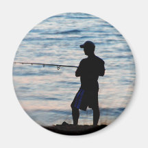 Surf Fishing At Dusk 6 Magnet