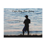 Surf Fishing In Cape May At Dusk 6 Postcard