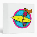 Surf Girl 3 Ring Binder