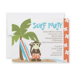 Surf Monkey Personalized Invitation