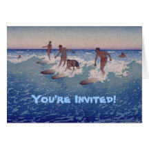 Surf-Riders, Honolulu - Birthday Invitation Card