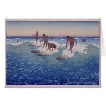 'Surf-Riders, Honolulu' - Charles W. Bartlett Cards