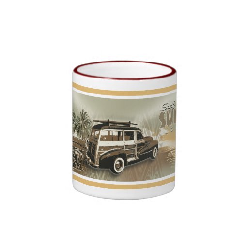 surf sunset coffee mugs