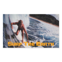 Surf the Earth Girl Surfing Sticker Decal Art