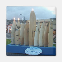 Surfboard Menorah Refrigerator Magnets