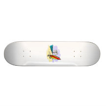 Surfboard on Beach Custom Skate Board