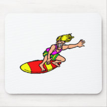 Surfboarding Mouse Pad