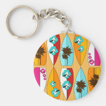 Surfboards on the Boardwalk Summer Beach Theme Key Chains