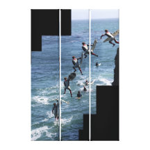 Surfer allant ! toile tendue sur châssis