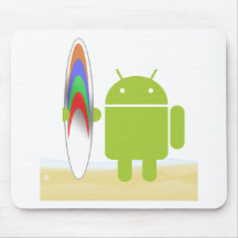 Surfer androïde tapis de souris