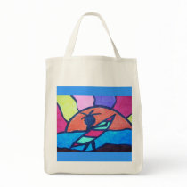 Surfer Beach Sunset Canvas Bag