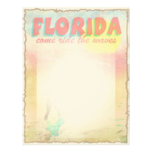 Surfer de la Floride En-tête De Lettre Avec Motif