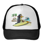 surfer de pingouin casquettes de camionneur