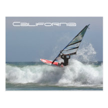 Surfer de vent de la Californie Cartes Postales