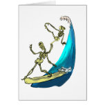 Surfer d'os carte de vœux