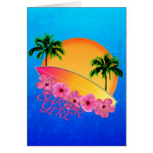 Surfer Girl Card