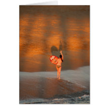 Surfer Girl Card Blank