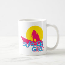 Surfer Girl Coffee Mugs