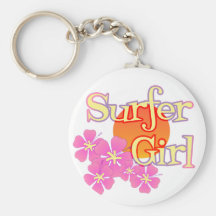 Surfer Girl Key Chain