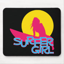 Surfer Girl Mouse Pads