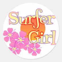 Surfer Girl Stickers