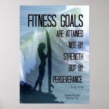 Surfer Girl with Fitness Goals! Print