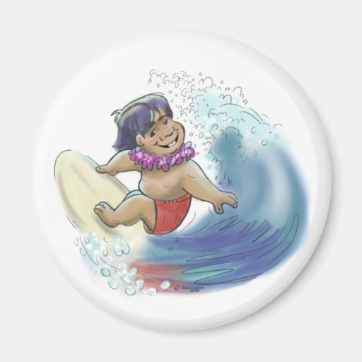 Surfer hawaïen aimants pour réfrigérateur