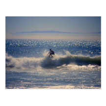 Surfer in Huntington Beach, California Postcard