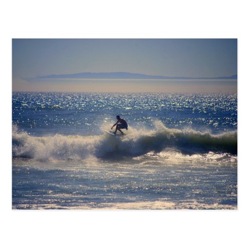 Surfer in Huntington Beach, California Postcard