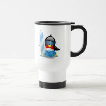 Surfer Penguin Mug