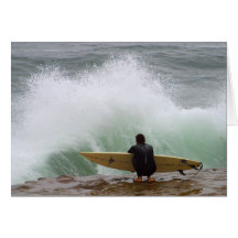 Surfer Surfing Card