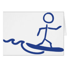 surfer surfing icon greeting card
