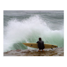 Surfer Surfing Postcard